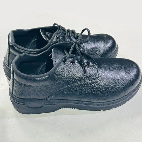 Comfortable Safety Shoes - All Size Black, Box Packaging | Stylish, Comfortable Men's Plain Pattern Durable Shoes