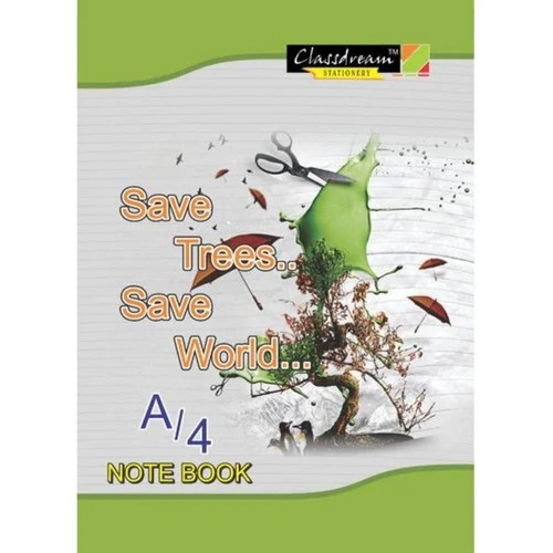 Compact Size White Notebook - Binding: .