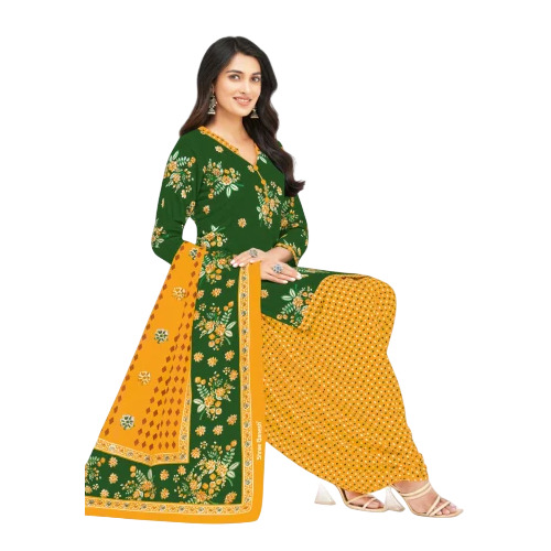 Cotton Unstitched Salwar Suits Set