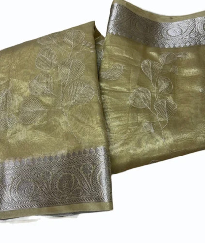 Ladies Green Banarasi Silk Saree - Design: Standard