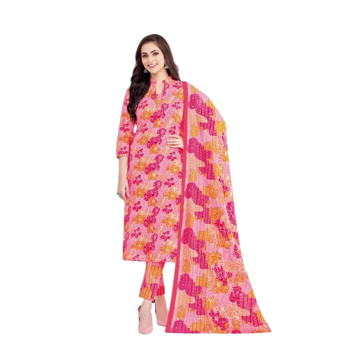 Ladies Pure Cotton Printed Unstitched Salwar Suit