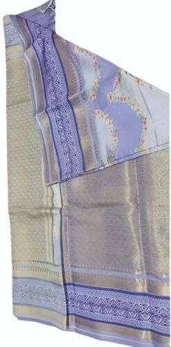 Ladies Sky Blue Banarasi Silk Sarees