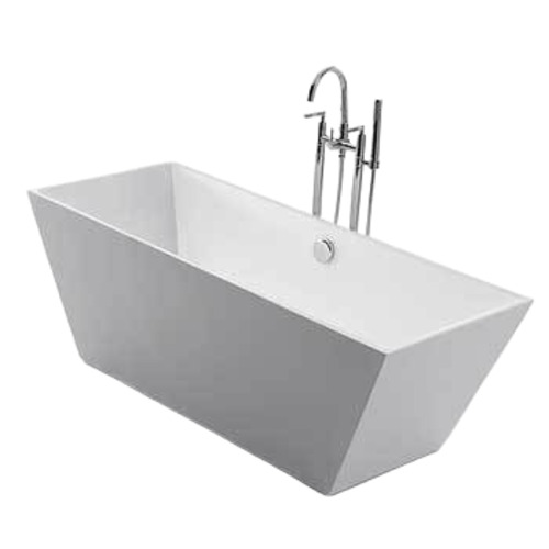 Marble White Bath Tub - Marble, 1680x770x415 mm, White | Glossy Finish, Lightweight, Fine Polished