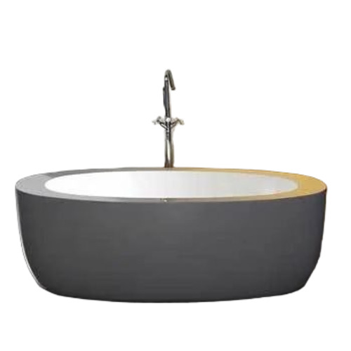 Round Bath Tubs - Marble, 1680x770x415 mm, White | Good Quality, Polished Finish, Lightweight