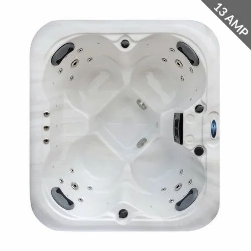 Spa Plain Bath Tub - Ceramic, 1680x770x415 mm, White | Lightweight, Glossy Finish