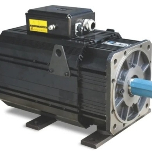 AC Servo Motor - Metal Black and Silver 220-440V | Long Life Low Power Consumption Industrial Use