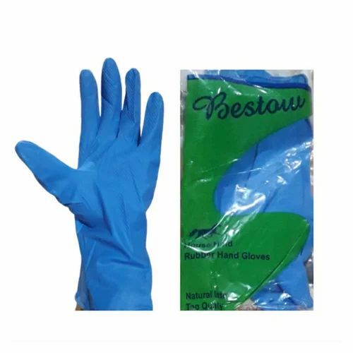 Blue Industrial Rubber Gloves - New, Blue, All Size | Skin Friendly, Comfortable, Full Finger Household Gloves