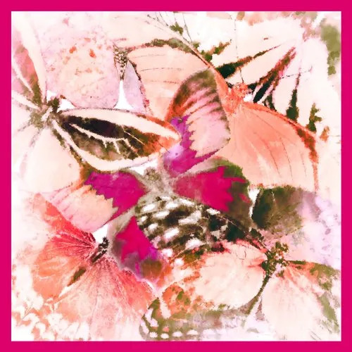 Butterfly Printed Polyester Georgette Scarf - Optimum Grade, Multicolor | Women, Machine and Hand Wash, All Season