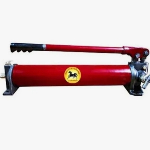 Hydraulic Hand Pump - Metal Standard Size Red | Long Functionality Easy Maintenance