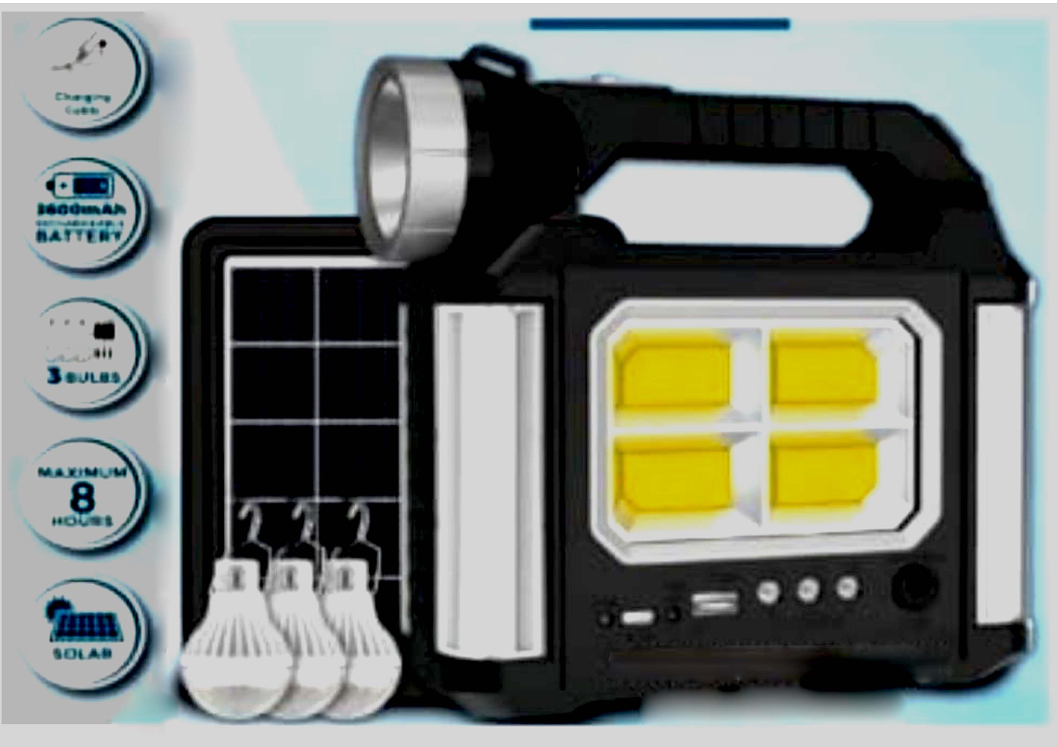 Portable Solar Home Lighting System - Cable Length: C Type  Meter (m)