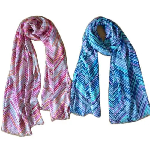 Rayon Striped Scarf