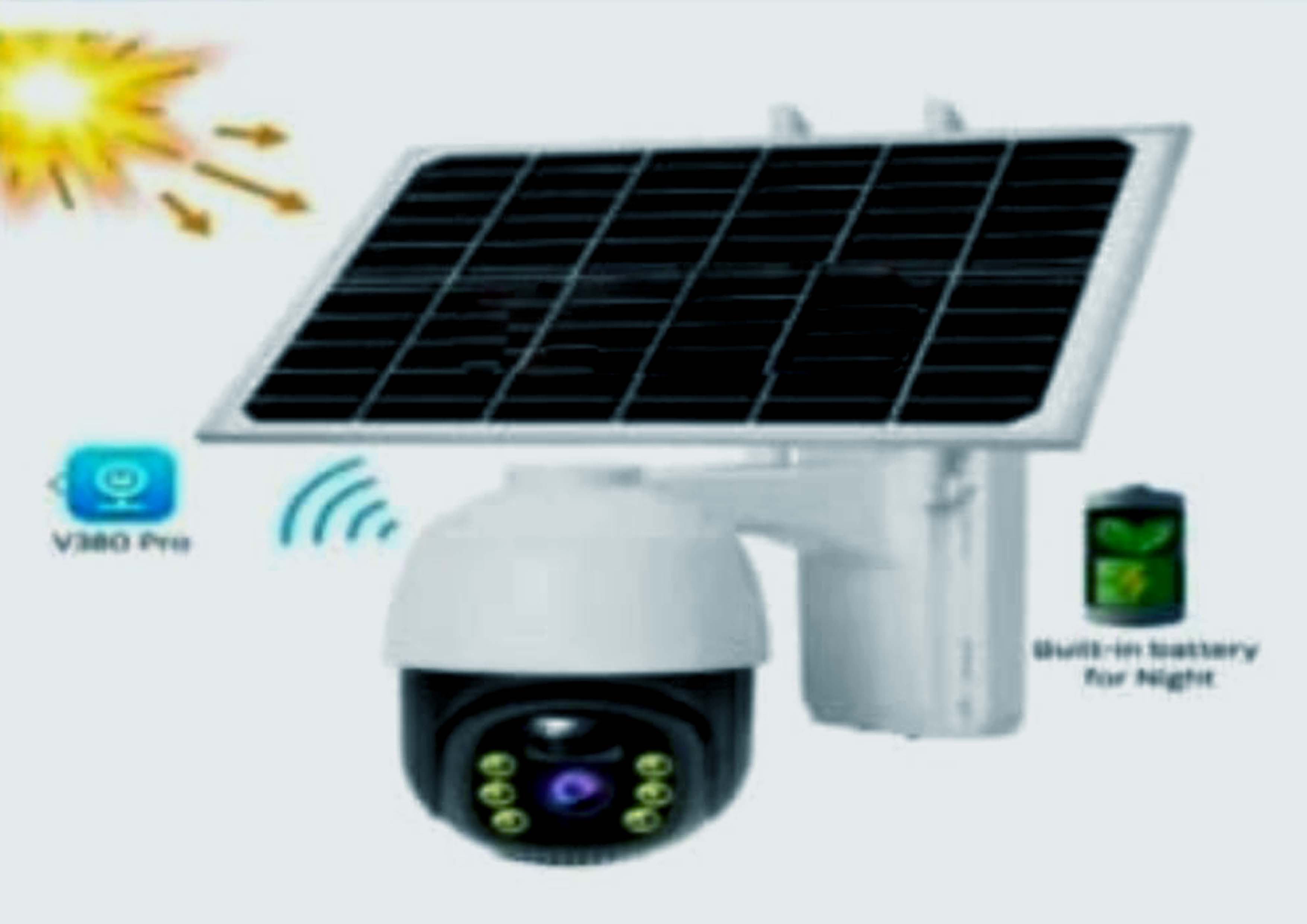 V380 Pro Solar 4G Enabled Camera Ip65 - Color: White