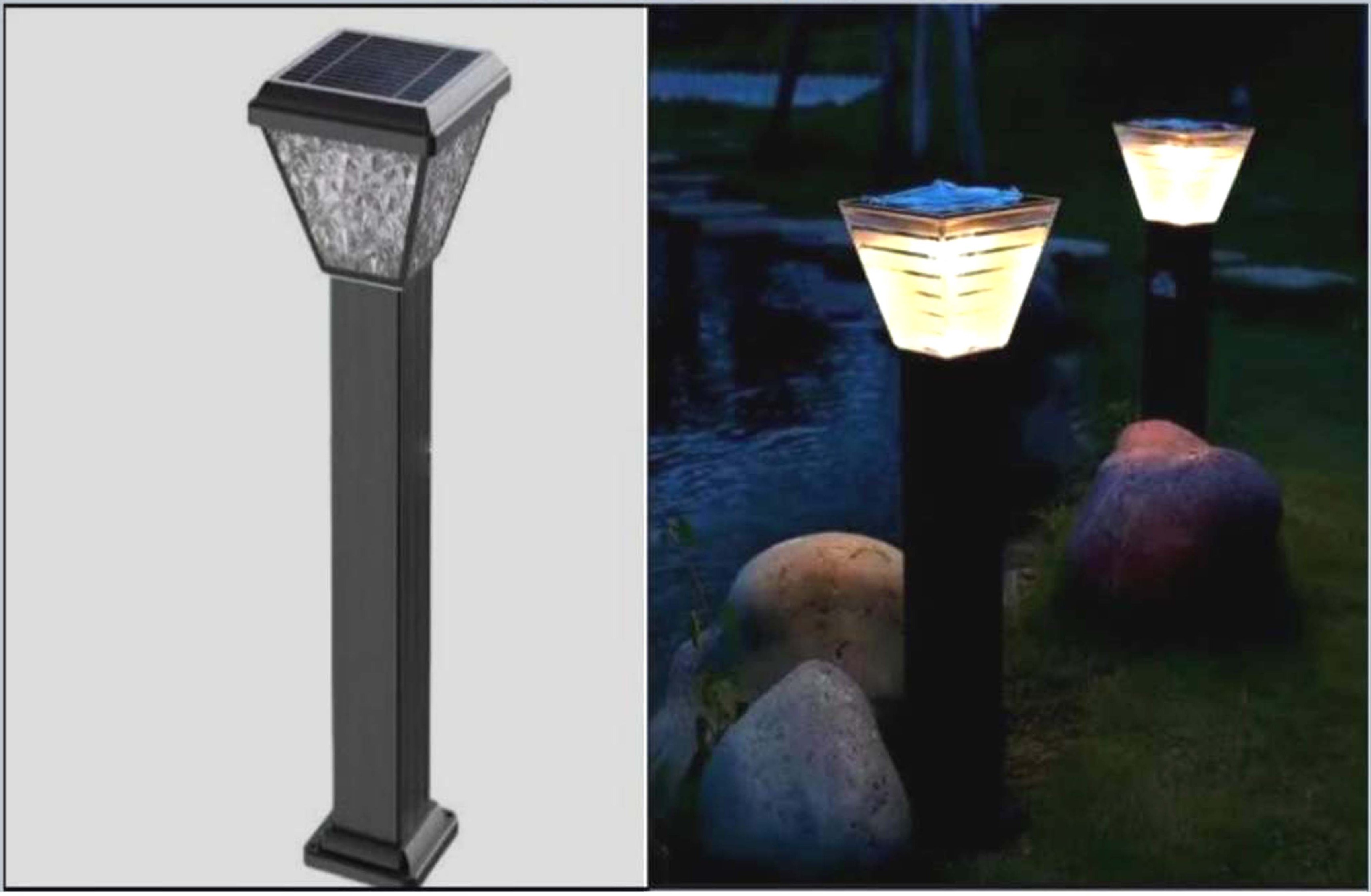 12 Watt Led Soler Garden Bollard Light IP65 with Remote