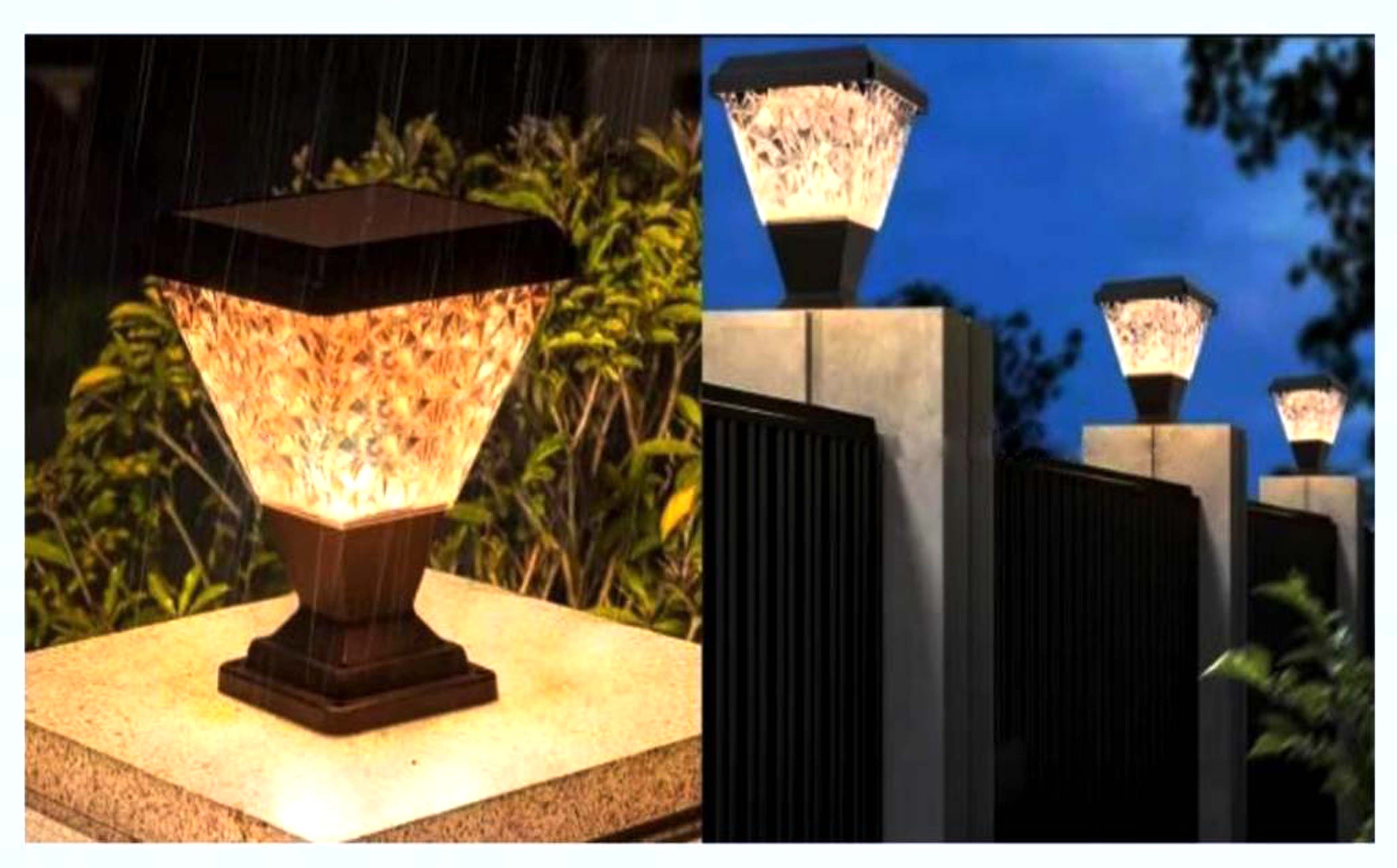 12 Watt Soler Garden Gate Lamp Light IP65 with Remote