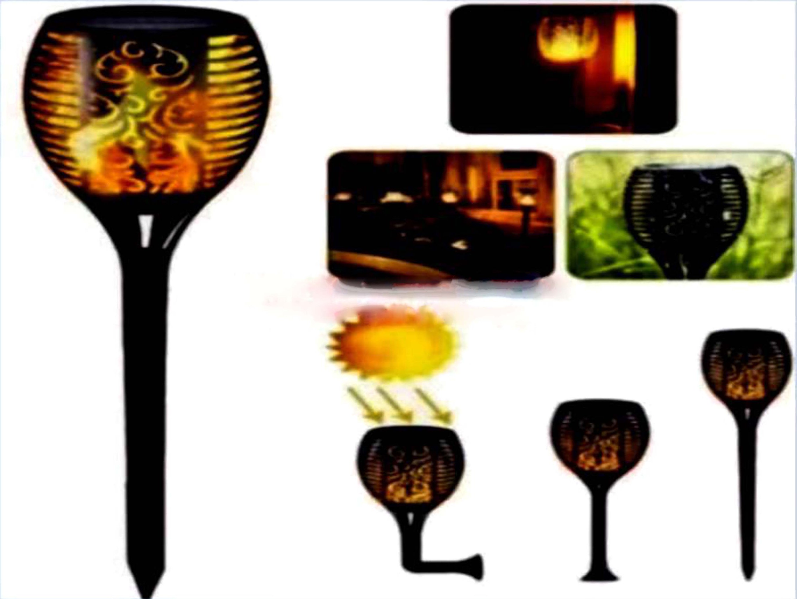 96 Led Soler Garden Mashaal Flame Light big IP65 