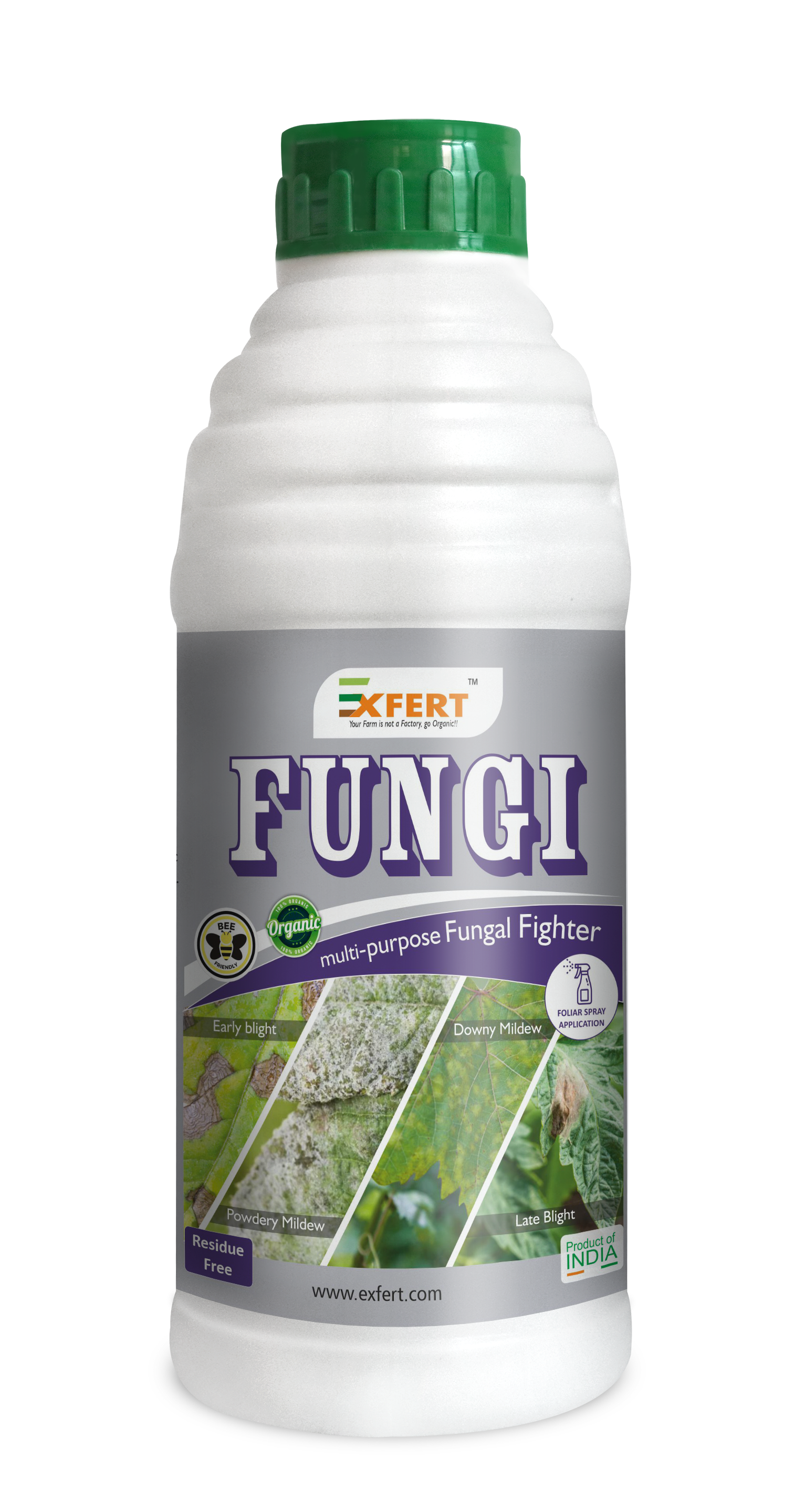 Agricultural Organic Fungicide - Liquid 50 Ltr | Bio-Fungicide Preventive Foliar Application Effective on Powdery & Downy Mildew