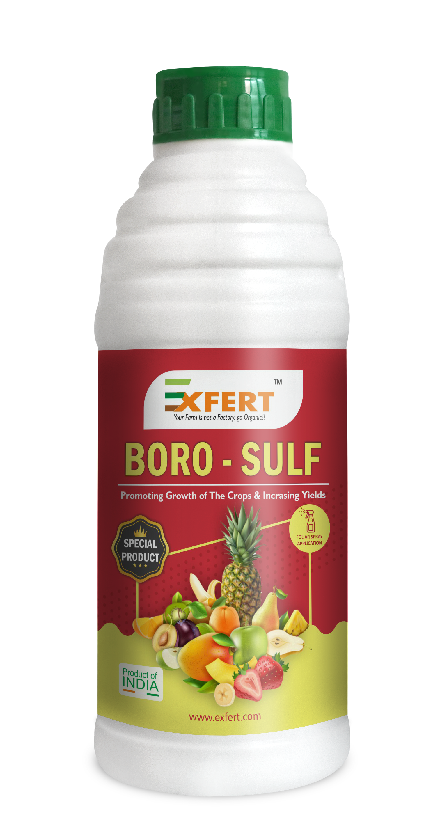 Boro Sulf Plant Growth Promoter - Bio-Tech Grade Nitrogen Sulphur 4% Liquid, 1 Litre | Foliar Spray, Water-Soluble, 3% Boron, 43% Amino Acid