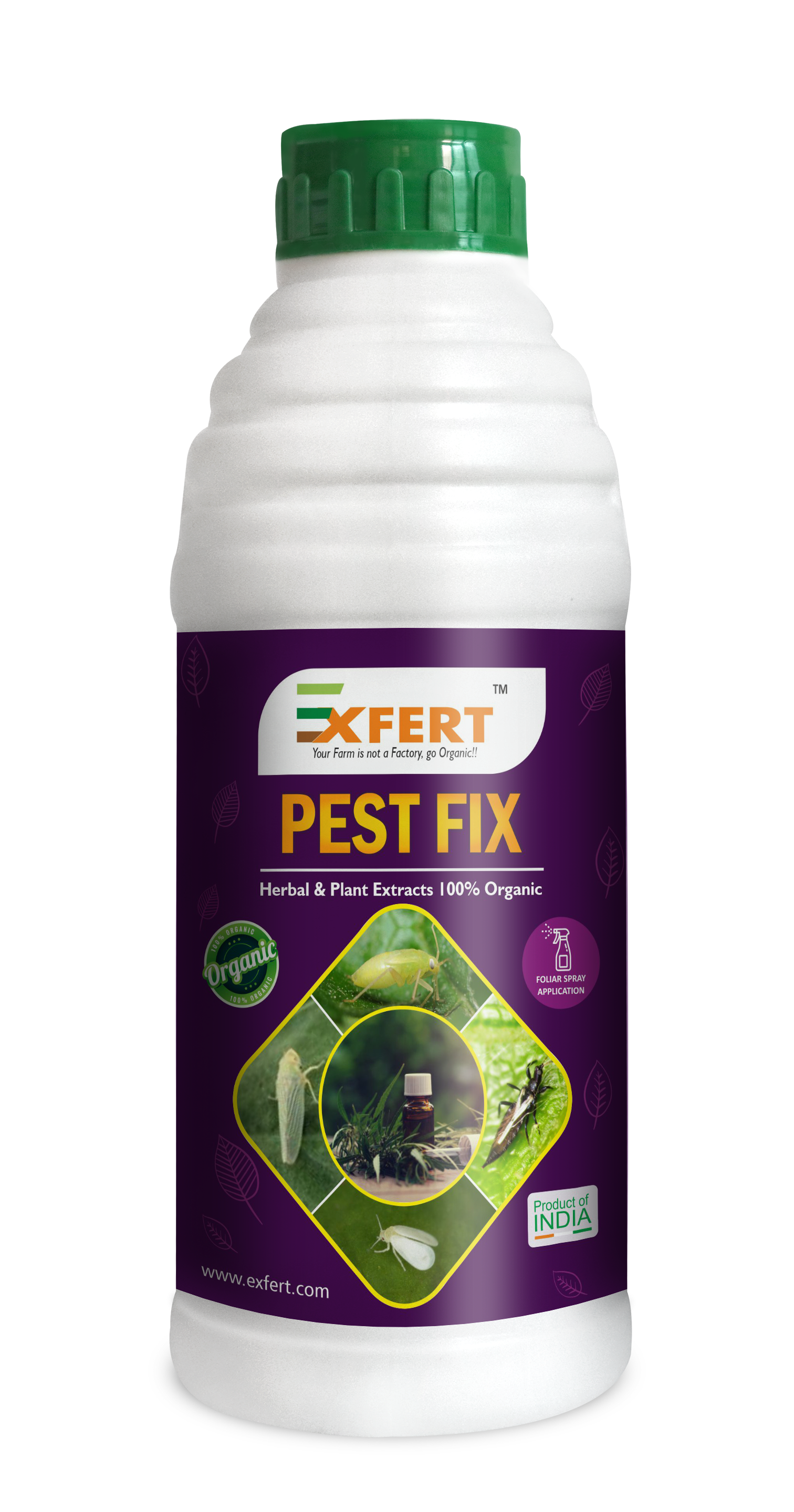 Pest Fix Organic Pesticide - Herbal Extracts 80% Liquid, 2ml/l Foliar Spray | Agriculture, Compatible With Chemicals