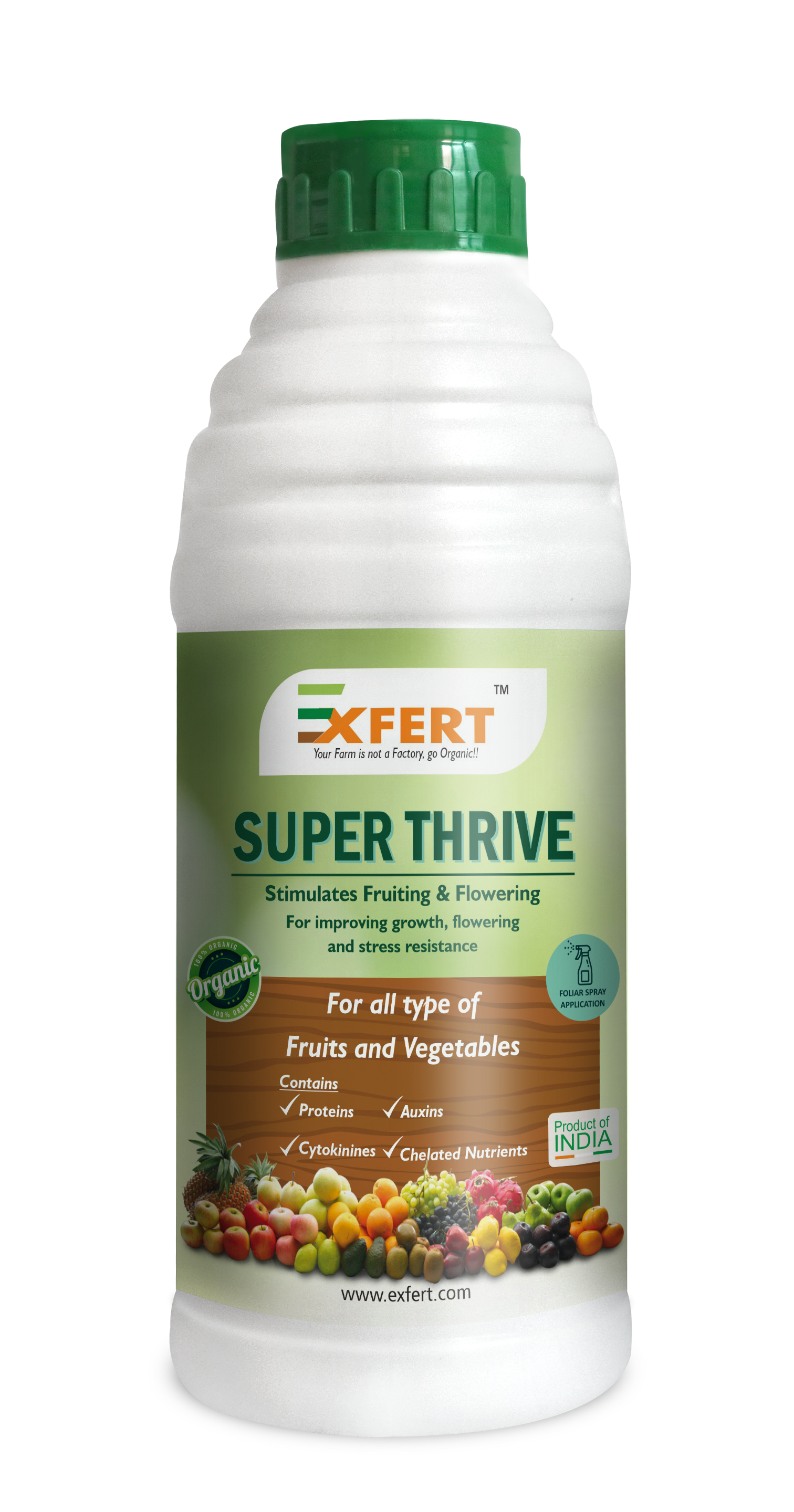 Super Thrive Organic Plant Growth Promoters - Protein Chelated Liquid, Bottle | Foliar Spray, Plant Growth