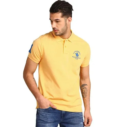 130 Gsm Yellow Polyester Polo T-Shirt