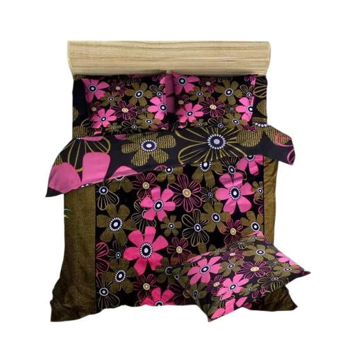 3d Printed Polyester Bed Sheets Fabric - Optimum Grade Polyester, Multicolor | Light Weight, Washable, Machine Wash