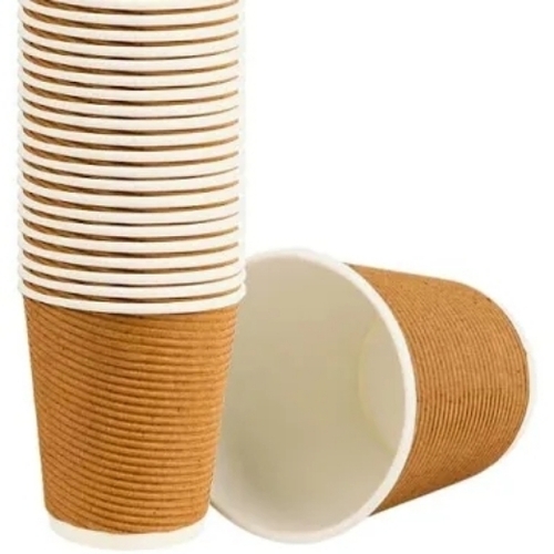 Brown Paper Cups - Paper Material, Brown, Round Shape | Eco Friendly, Disposable, Biodegradable, Heat Resistant, Stackable
