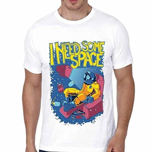 Men Round Printed Polyester T Shirts