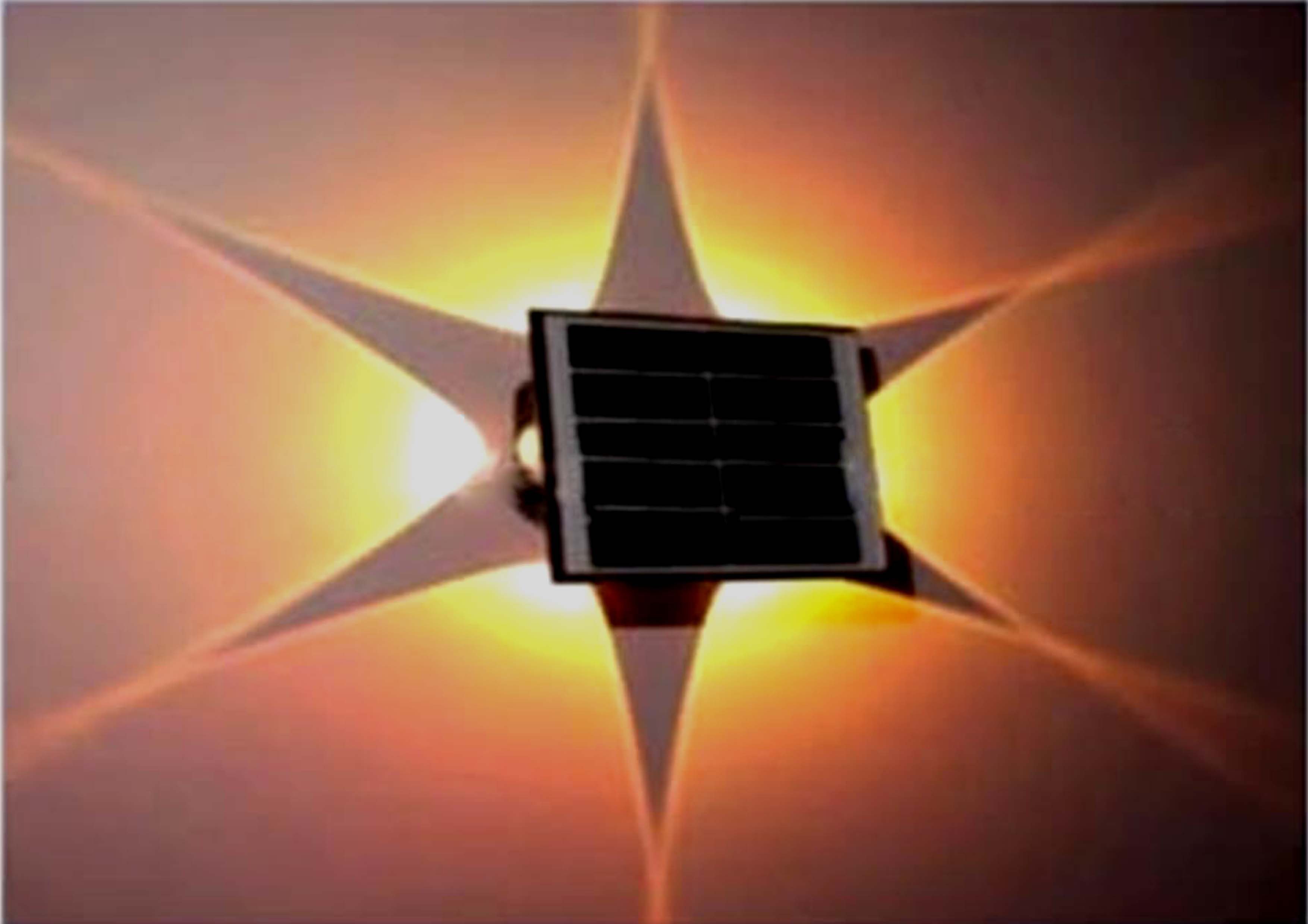 STAR Warm White Led Soler Wall Light IP65