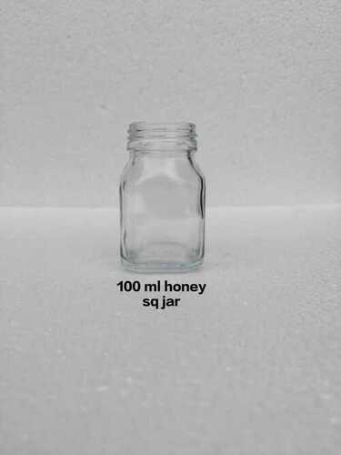 100 Ml At Square Glass Jar - Color: Transparent