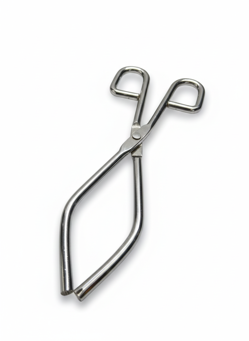 190mm Stainless Steel Beaker Tong - Stainless Steel, 190mm, Metallic | Corrosion Resistant, Strong Grip for Beaker Lifting