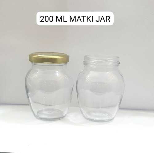 200 Ml Matki Apple Glass Jar - Color: Transparent