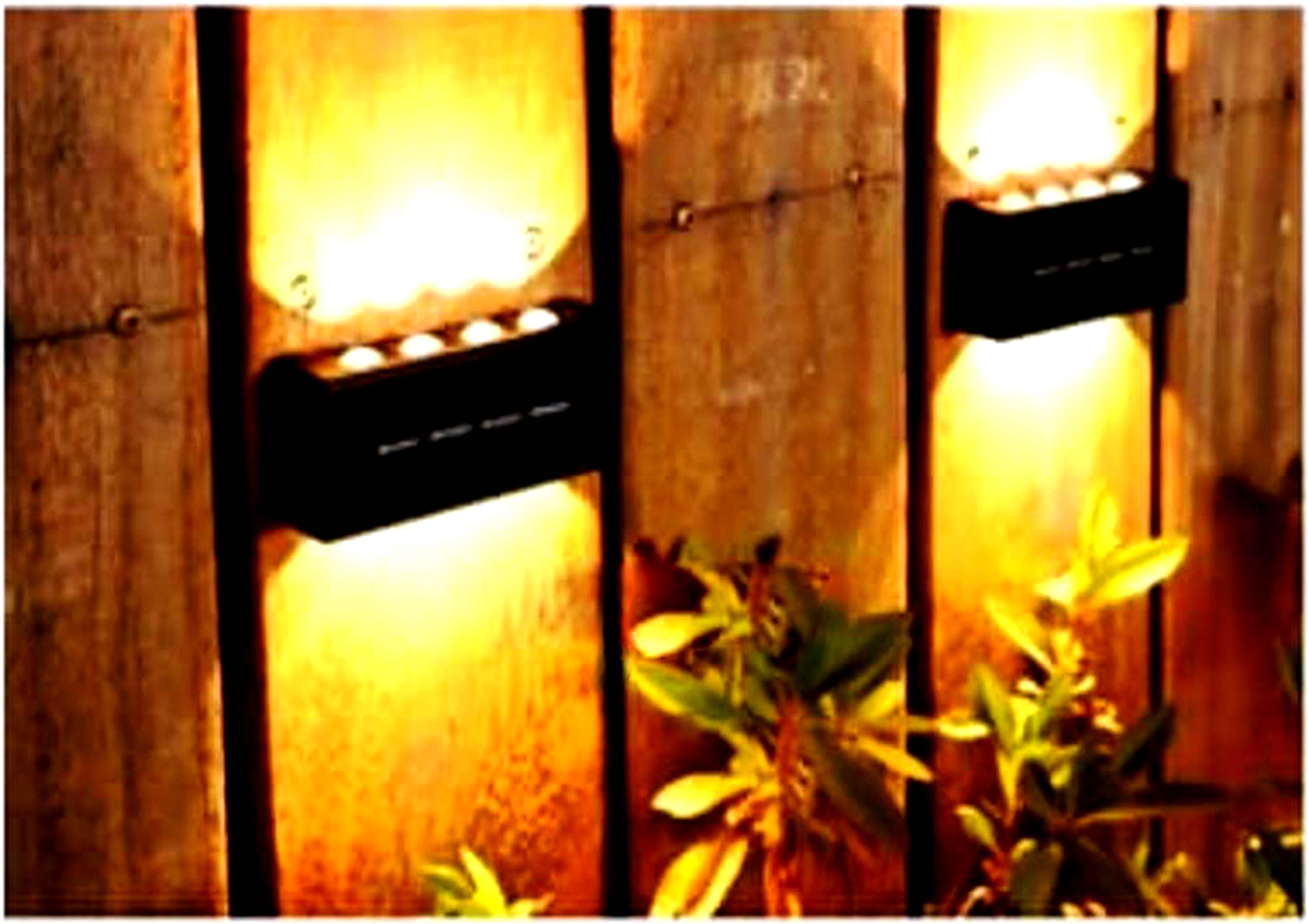 4+4 Way Mini Led Soler Wall Light Decoration Warm White IP65