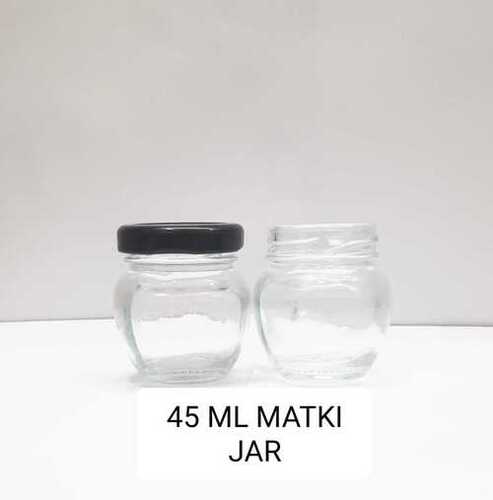 45 Ml Matki Apple Glass Jar - Color: Transparent