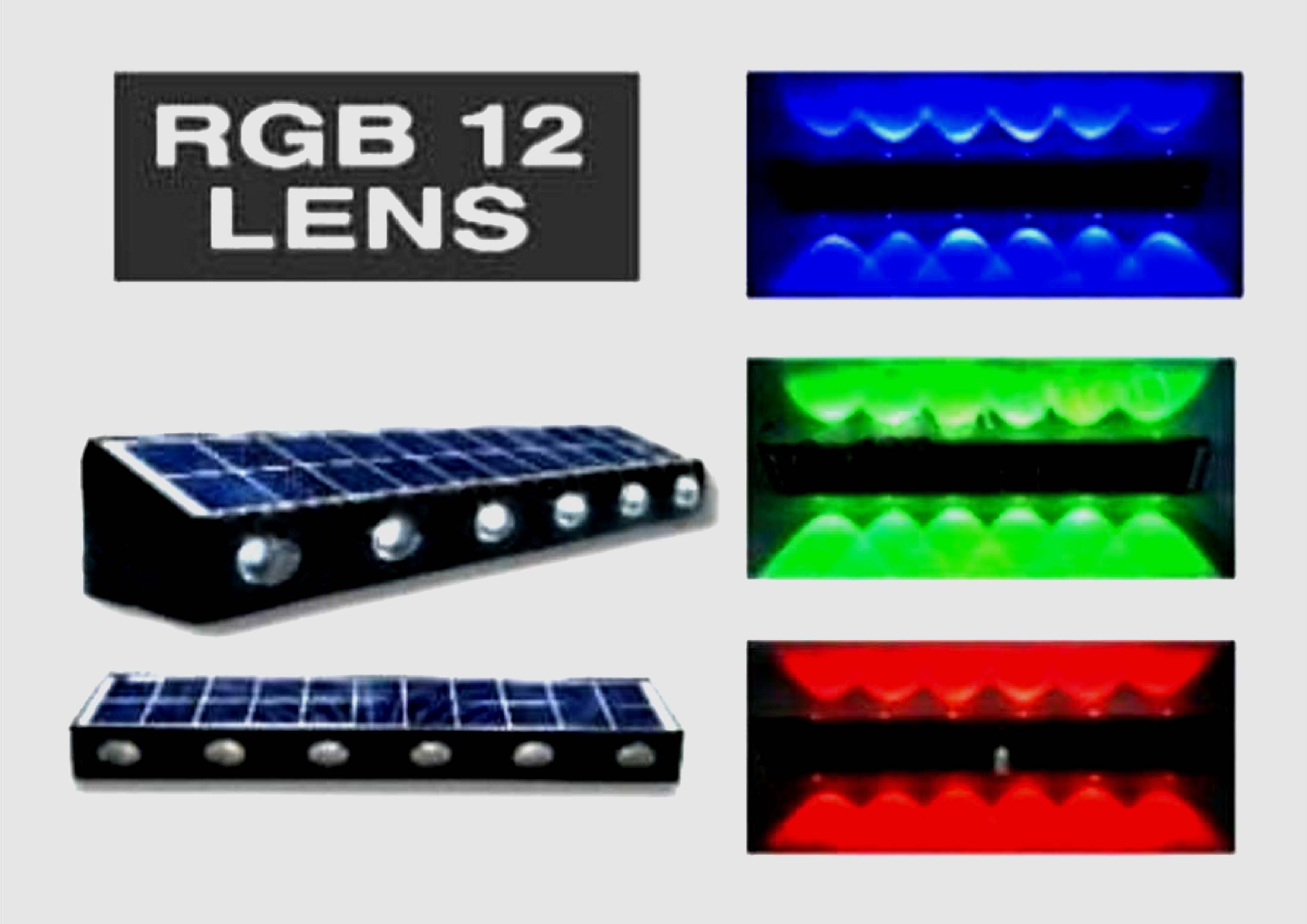 6+6 RGB Led Soler Wall Light IP65