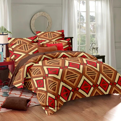 Brown Pure Cotton Double Bedsheet