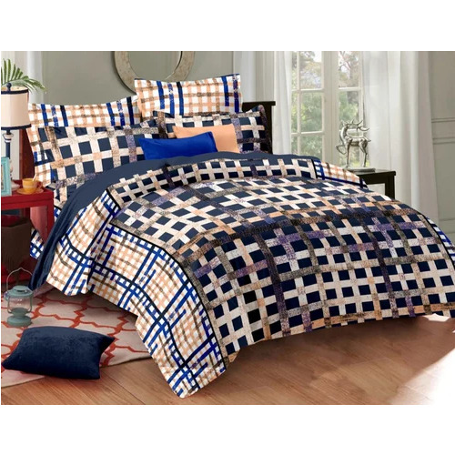 Check Pure Cotton Double Bed Sheet