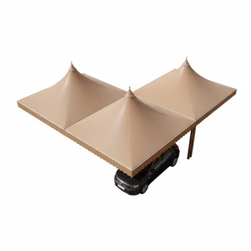 Conical Tensile Structure - Steel, Brown | Unique Conical Shape, Weather Resistant, Durable, Low Maintenance