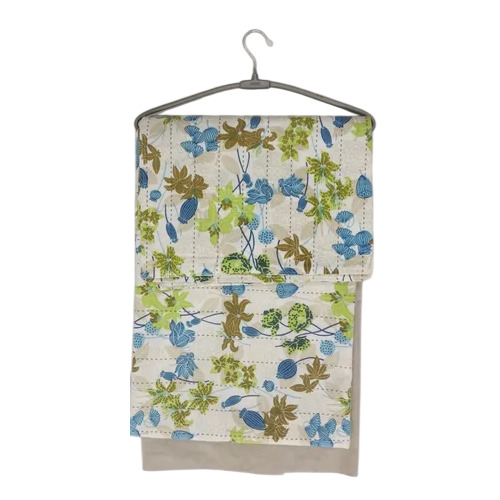 Leaf Print Pure Cotton Double Bed Sheet - 100% Cotton, 90x108 Inch, White | Breathable, Washable, Disposable, Modern Design