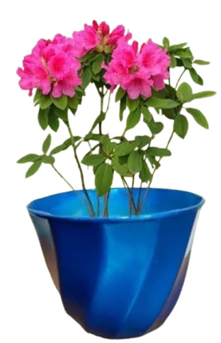 Pop S Table Top Planter - FRP, 8.5cm H x 9.5cm Dia, Blue | Glossy, UV Resistant, Decorative