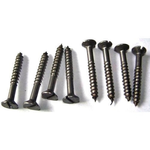 Screws - Stainless Steel, Black | Threaded Design, Corrosion Resistant, Durable, Reusable Fastener