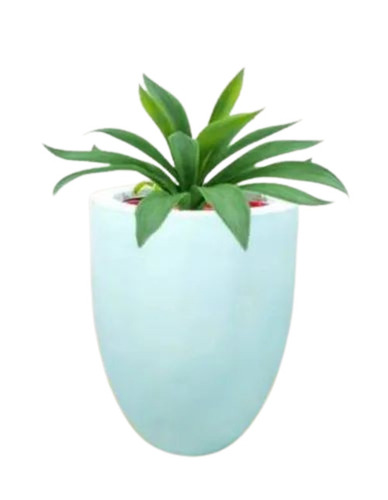 Taper Bowl L Floor Mount Planter - FRP, 51cm H x 18cm D, Matte White | UV Resistant, Decorative, Polished Surface