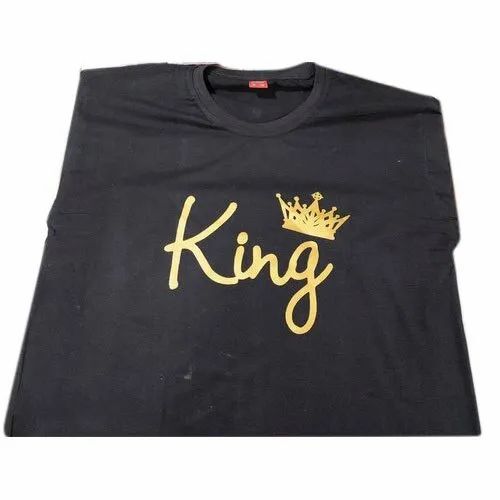 Black Sublimation Cotton T Shirt