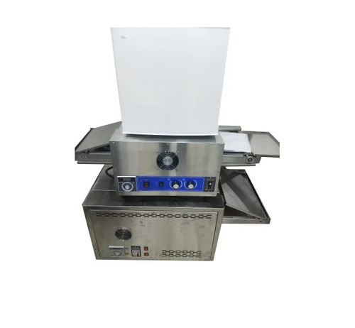 Electric Conveyor Pizza Oven - Stainless Steel, Silver, 100 Watt, 220 Volt, Semi Automatic