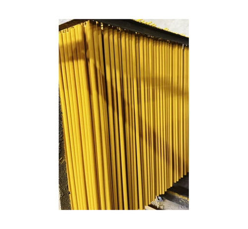 Industrial Mop Stick - MS Steel, 5 Ft, Yellow | Threaded Rod Handle, Powder Coated, Plastic Grip, Multi-Use