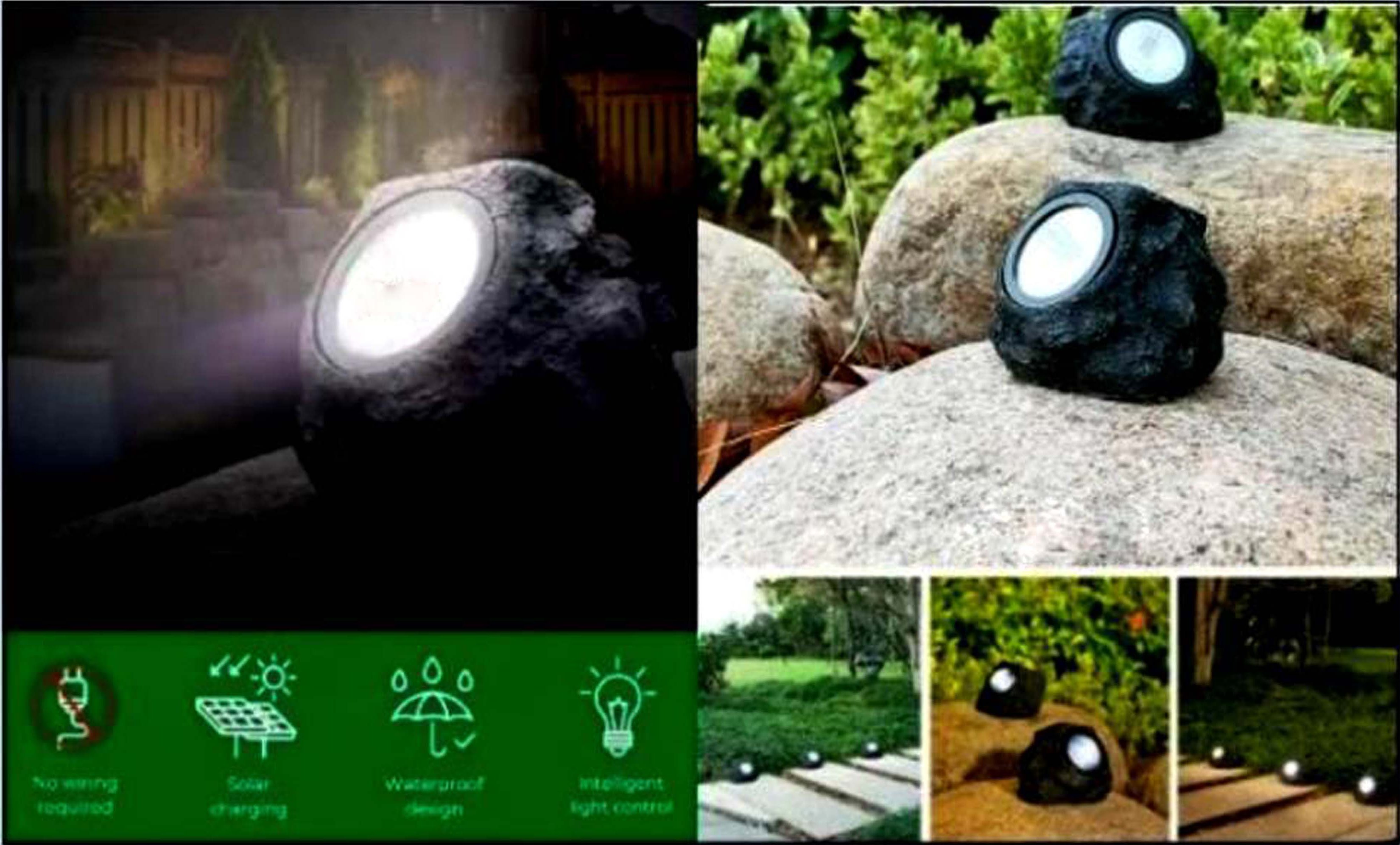Led Soler Garden Light Spot Light Rock Shape IP65