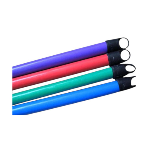 Pp Coating Mop Stick - Steel PVC Threaded 3 ft Rod, Multicolor for Office Hospital Mall Home Hotel