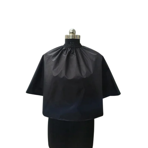 Salon Beautician Self Apron - Polyester, Large, Black | Sleeveless, Breathable, Machine Washable