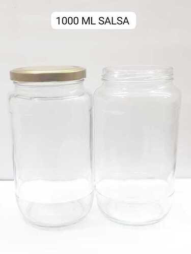 1000 Ml Salsa Round Glass Jar - Color: Transparent