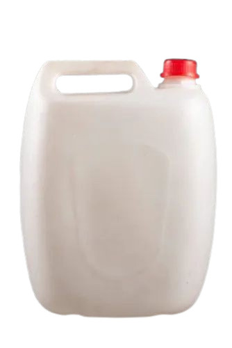 5 Litre Plastic Jerry Can For Chemical Use - Plastic, 5 Litre, White, Square Shape, With Handle, Seal Cap | Biodegradable, Eco-Friendly, Heat Resistant, Fine Finish