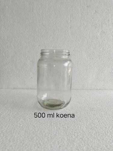 500 Ml Koena Round Glass Jar - Color: Transparent